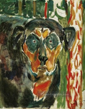  hund - Kopf eines Hundes 1930 Edvard Munch